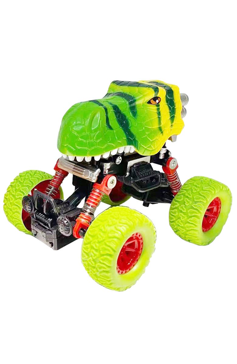 THIN AIR BRANDS Big Wheels Dinosaur Truck, Alternate, color, Multicolored
