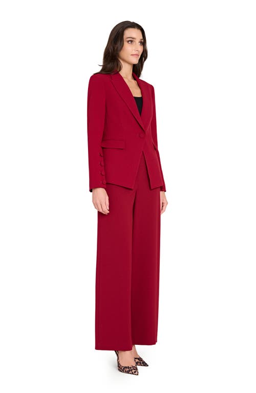 Tahari Asl Plus Size Long-sleeve One-button Blazer In Red