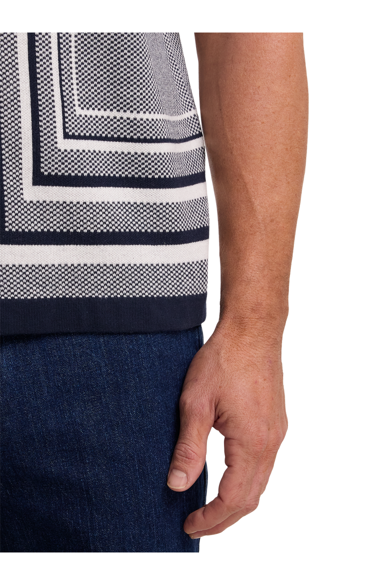 Cotton Button Front Polo, Alternate, color, Navy