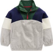 Mini Boden Kids' Colorblocked Half-Zip Pullover Sweatshirt