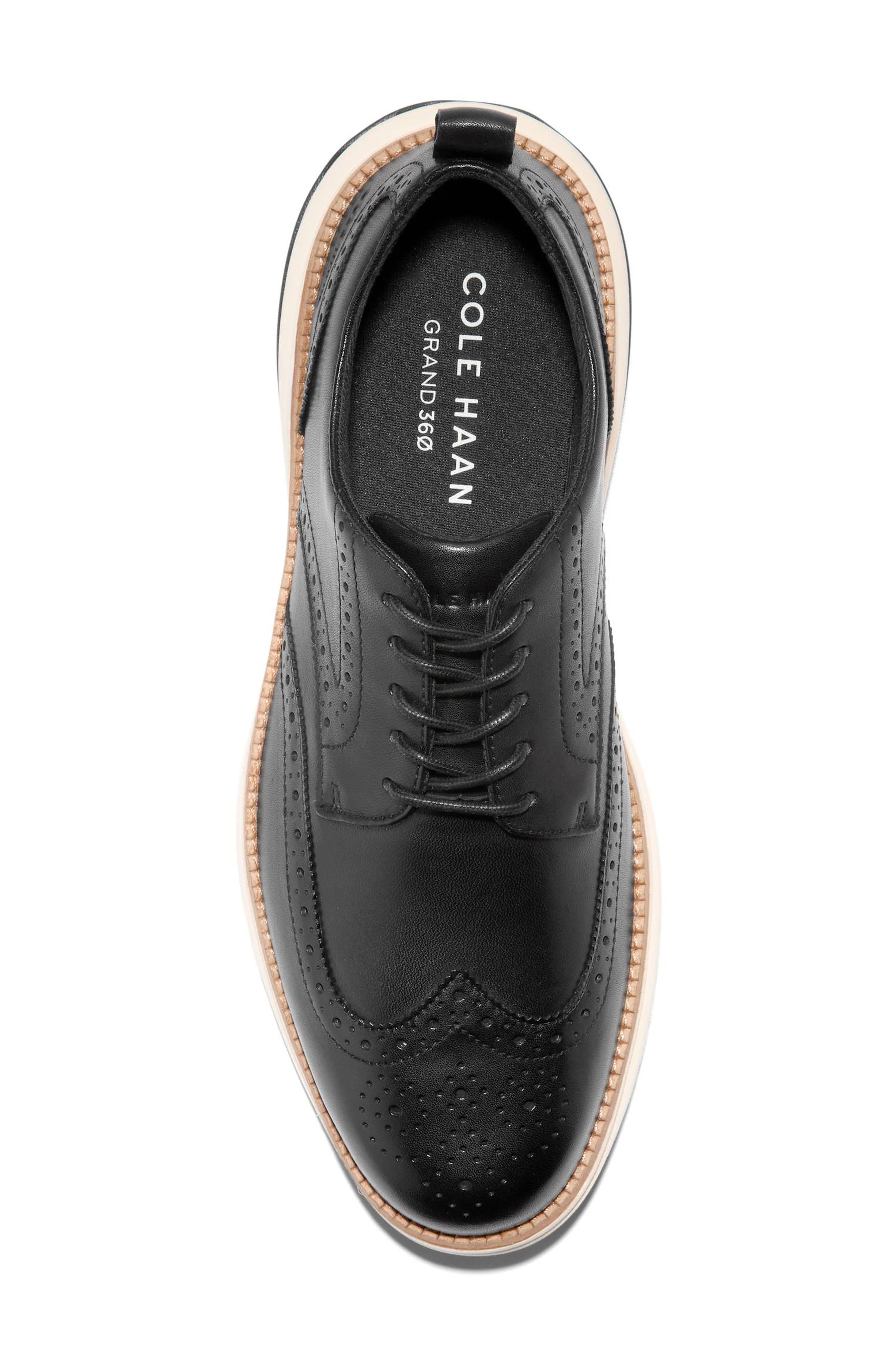 Cole Haan Grand Hurrion Wingtip Derby, Alternate, color, Black Ivory