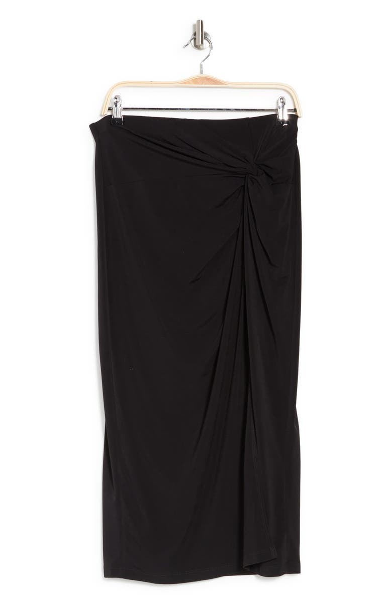 Renee C Gathered Knit Skirt, Alternate, color, Black