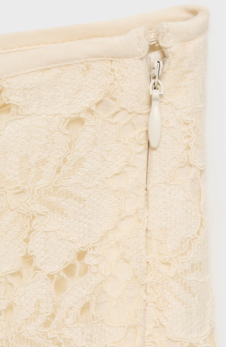 MANGO Lace Maxi Skirt, Alternate, color, Ecru