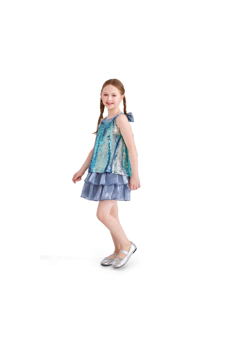 Tulleen Sylvara Sequin Ruffle Skirt Set, Alternate, color, Blue