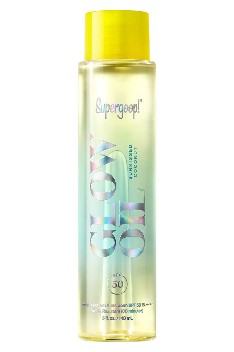 Glow Oil SPF 50 Scented Sunscreen Body Oil, Main, color, SUNKISSED COCONUT