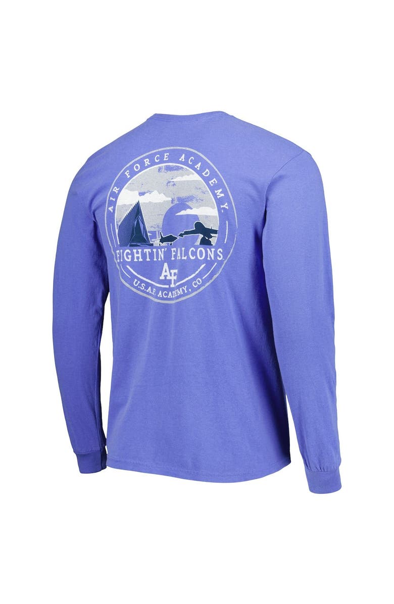 IMAGE ONE Men's Royal Air Force Falcons Circle Campus Scene Long Sleeve T-Shirt, Alternate, color, Royal
