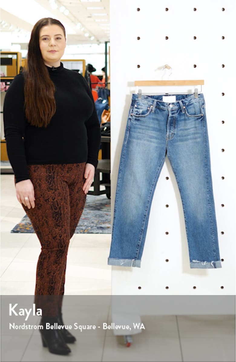 The Scrapper High Waist Frayed Cuff Ankle Jeans, sales video thumbnail