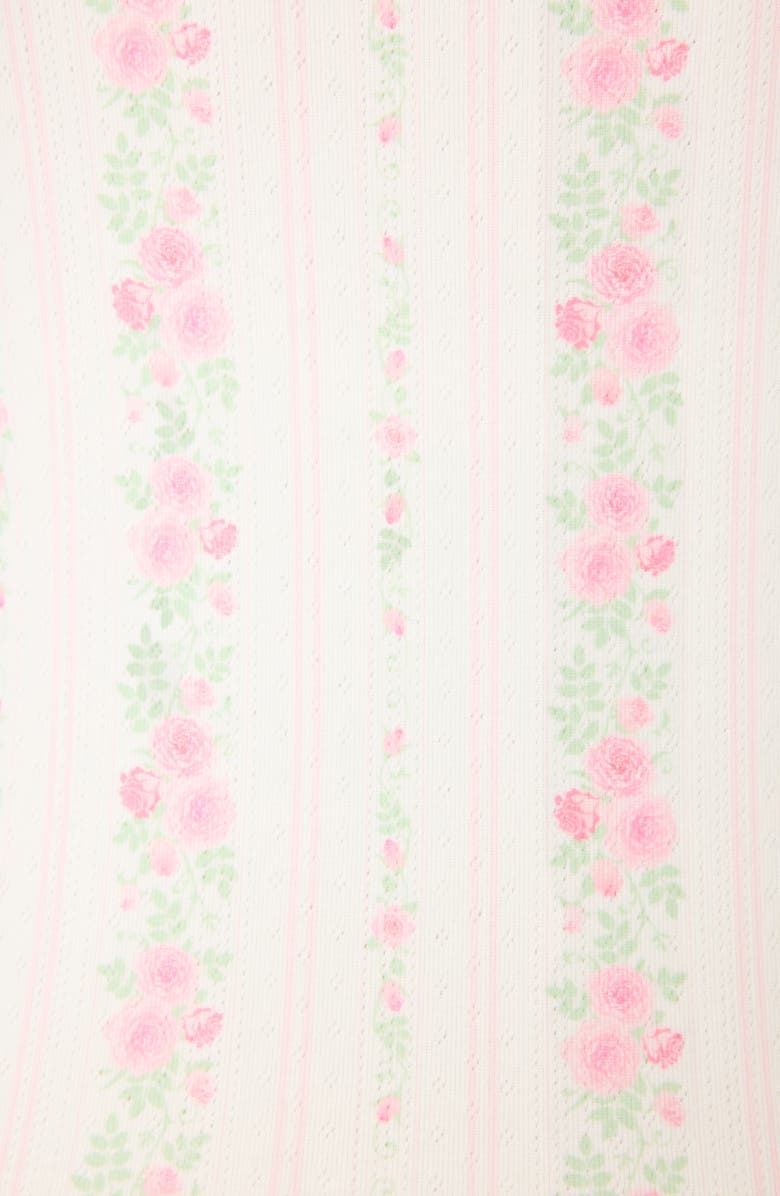 PJ Salvage Roses Are Pink Double Brushed Pointelle Pajama Pants, Alternate, color, Ivory