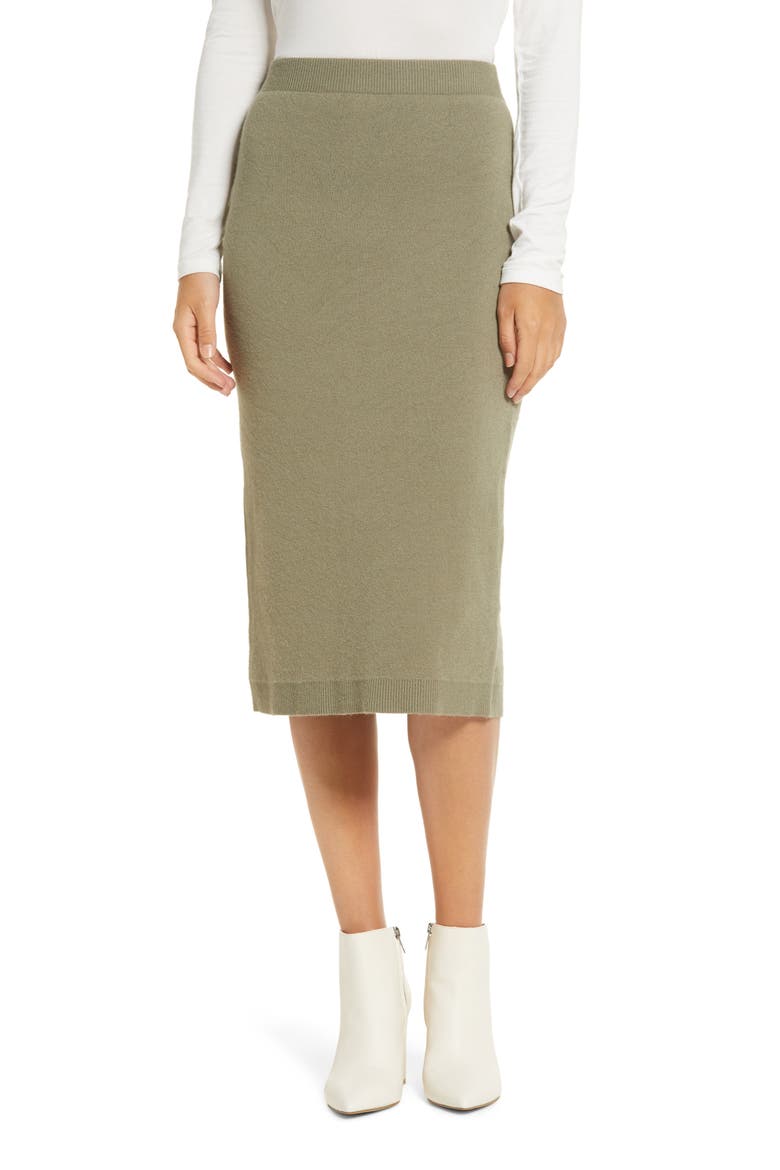 Sweater Skirt, Main, color, OLIVE