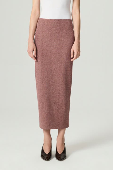 Slit Detail Tailored Maxi Skirt