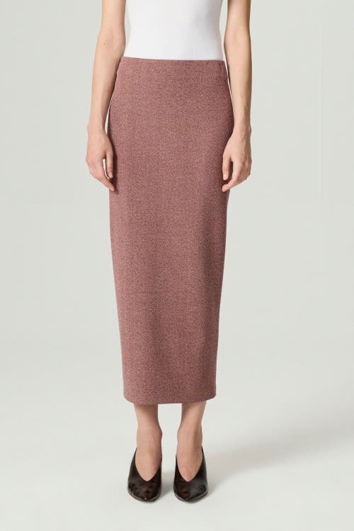 Nocturne Slit Detail Tailored Maxi Skirt In Burgundy