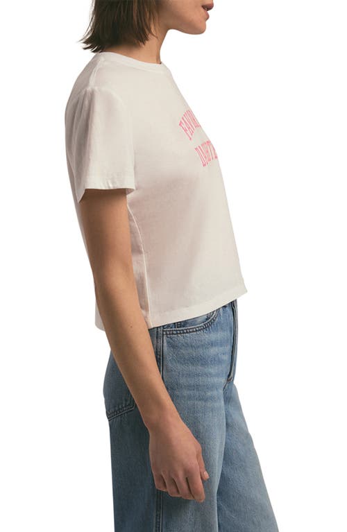 Favorite Daughter Cropped Collegiate Tee In Neutral