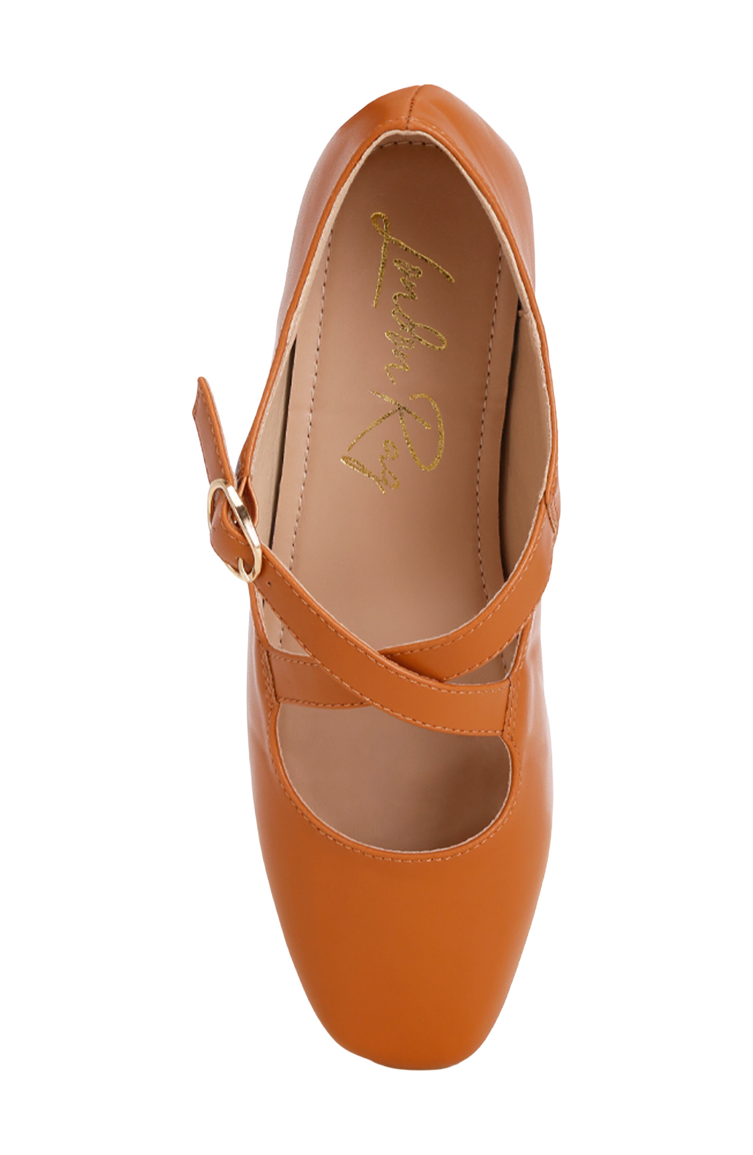 Vonily Leather Mary Jane Flat, Alternate, color, TAN