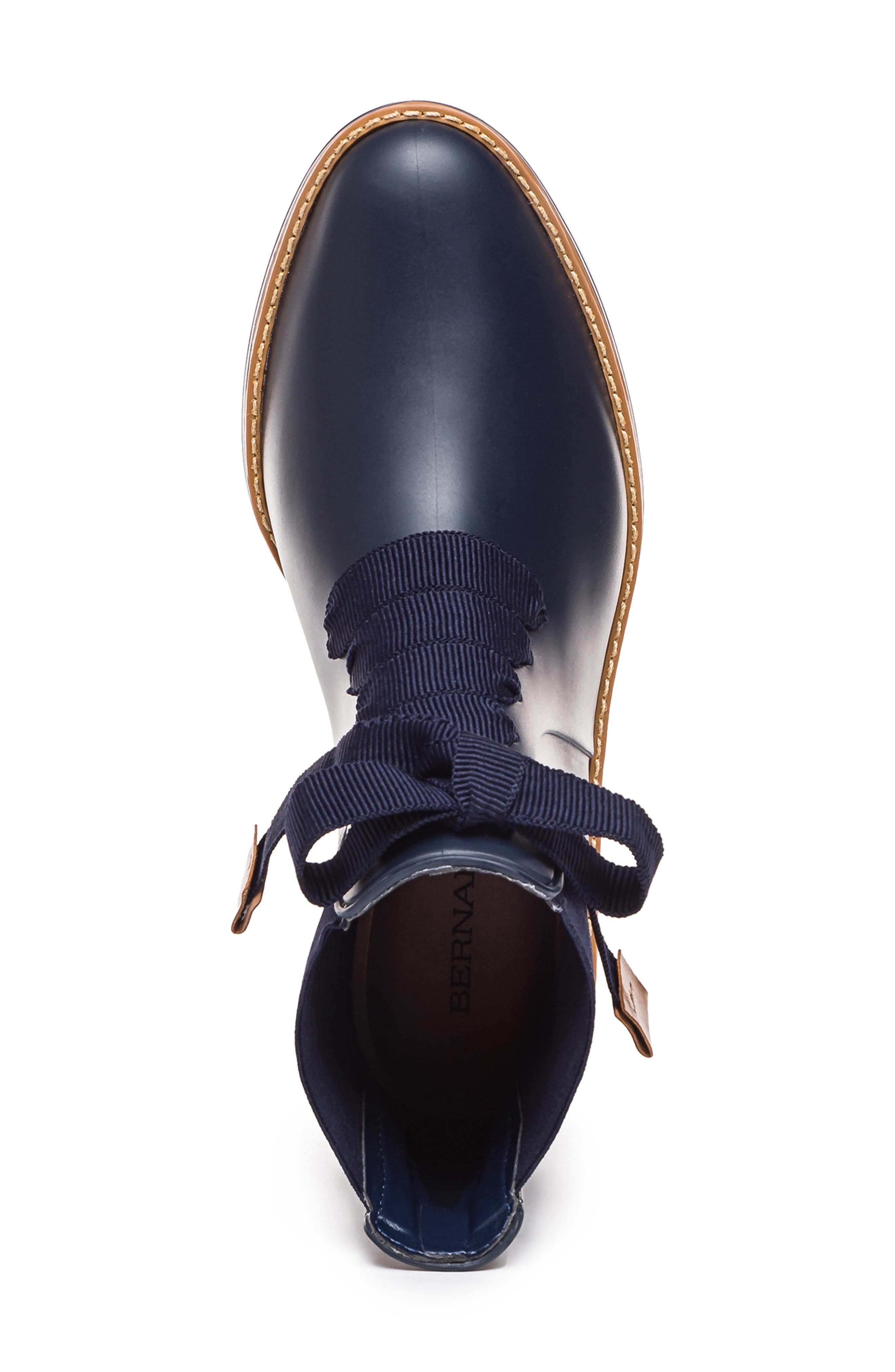 Bernardo Footwear Bernardo Lacey Short Waterproof Rain Boot, Alternate, color, Navy Pvc