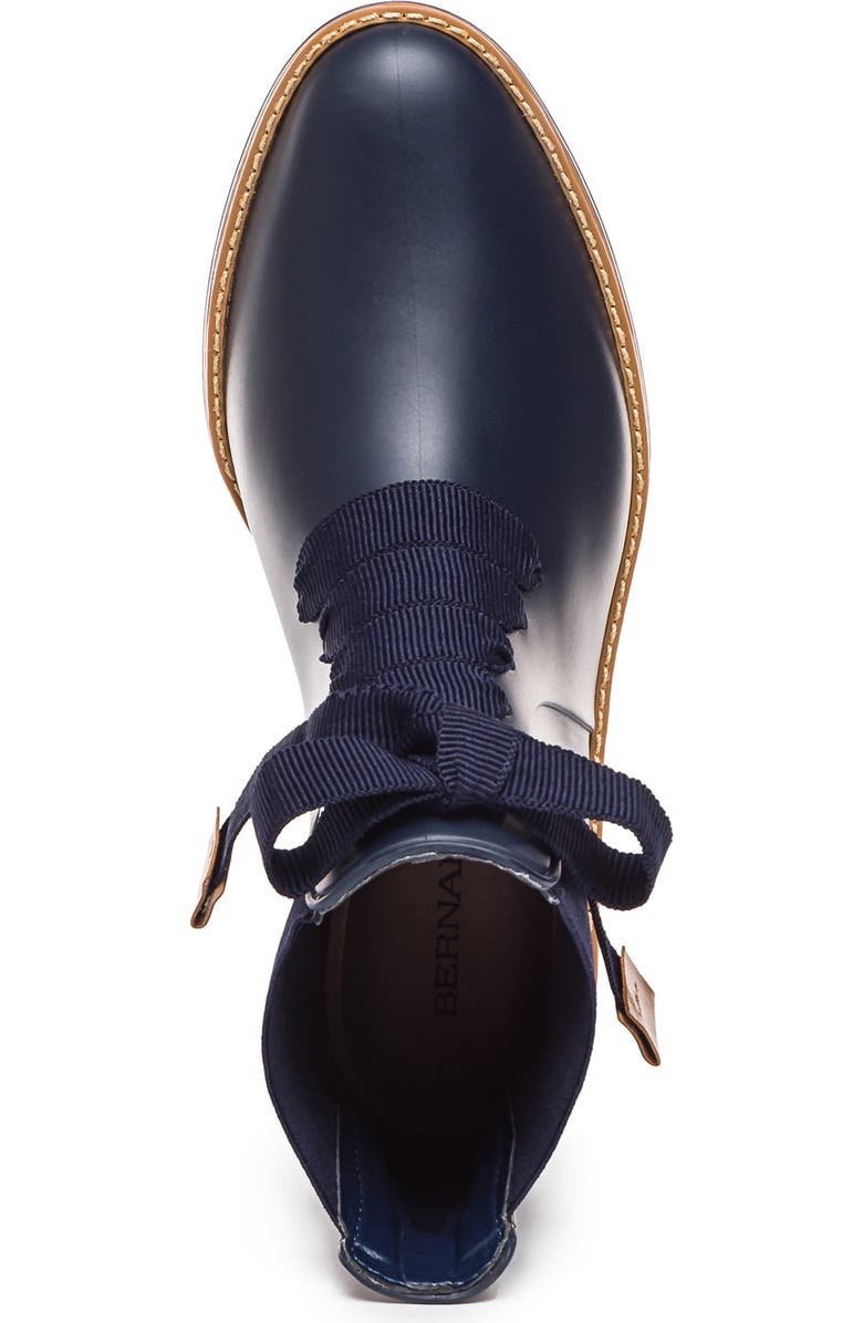 Bernardo Footwear Bernardo Lacey Short Waterproof Rain Boot, Alternate, color, Navy Pvc