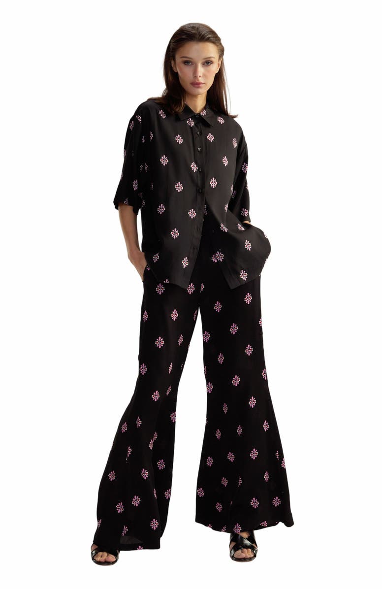 Cynthia Rowley Blake Flared Pants, Main, color, 