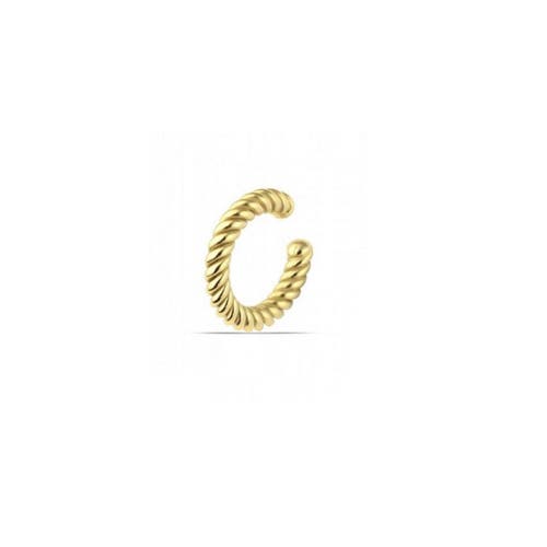 Spero London Twisted Sterling Silver Ear Cuff No Piercing in Gold at Nordstrom