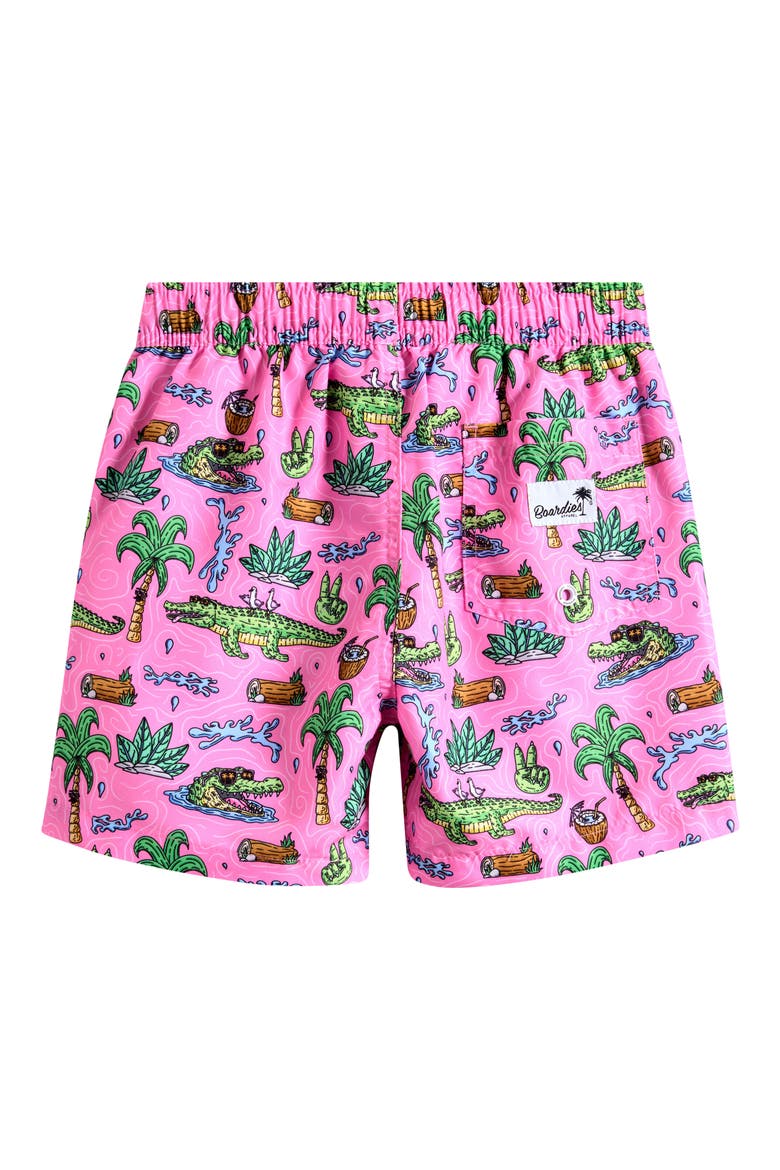 Kids' Mulga Crocs Swim Trunks, Alternate, color, PINK