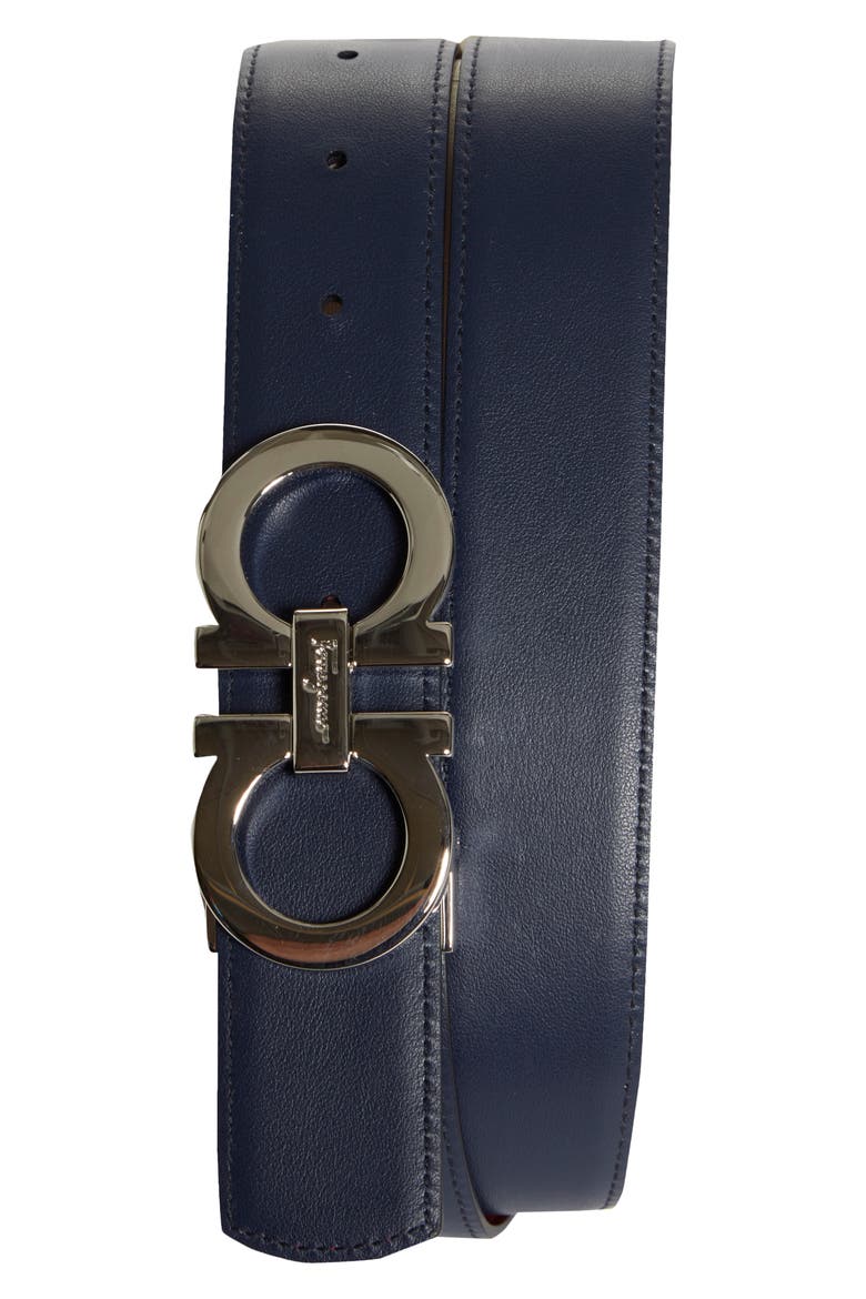Salvatore Ferragamo Calfino Reversible Belt, Alternate, color, RED