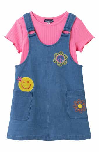 Andy & Evan Kids' T-Shirt & Patchwork Denim Dress