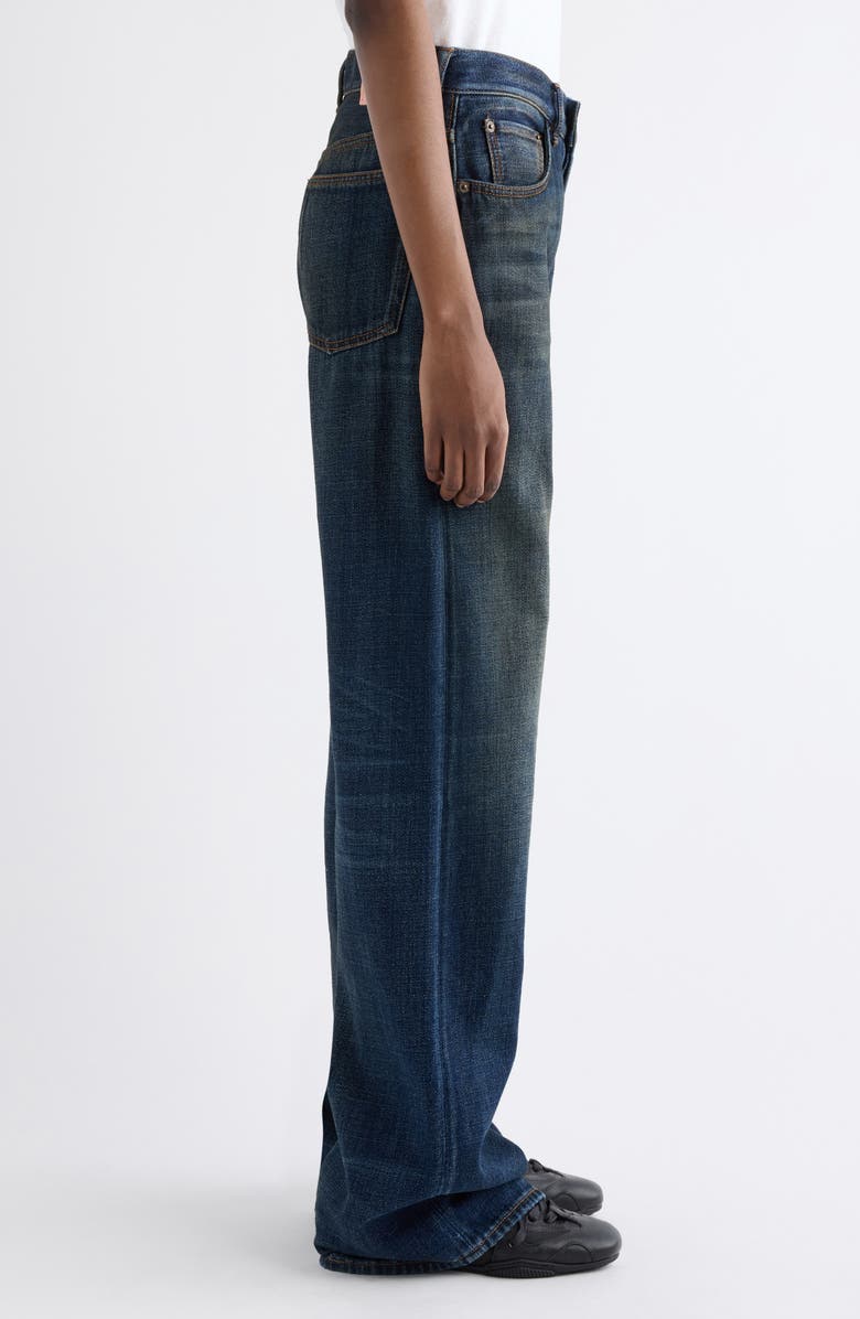 Acne Studios 2021F Regular Fit Denim Jeanes, Alternate, color, Dark Blue