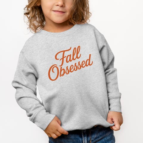 Fall Obsessed Cursive Toddler Graphic Sweatshirt