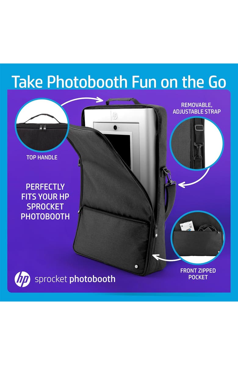 HP Sprocket Photobooth 3x4" Photo Printer Bundle, Alternate, color, White