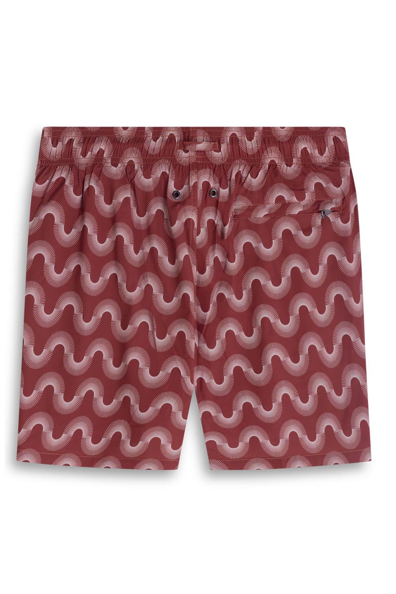 Cruz Print Swim Trunks, Alternate, color, RIO RED