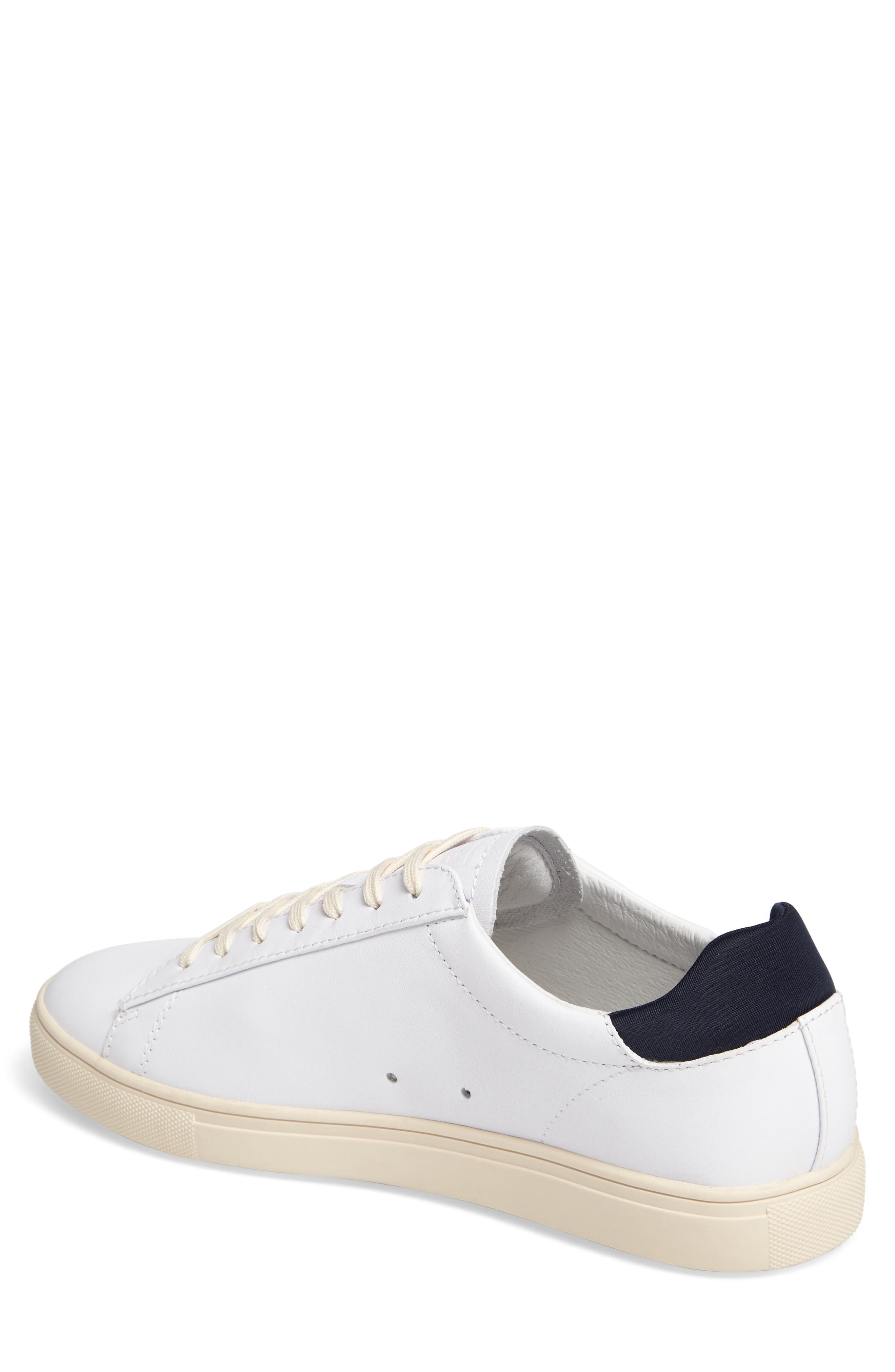 Bradley Sneaker, Alternate, color, WHITE LEATHER NAVY NEOPRENE