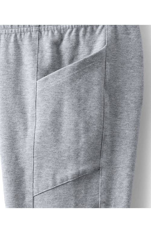Shop Lands' End Girls Tough Cotton Ankle Legging With Pockets In Gray Heather