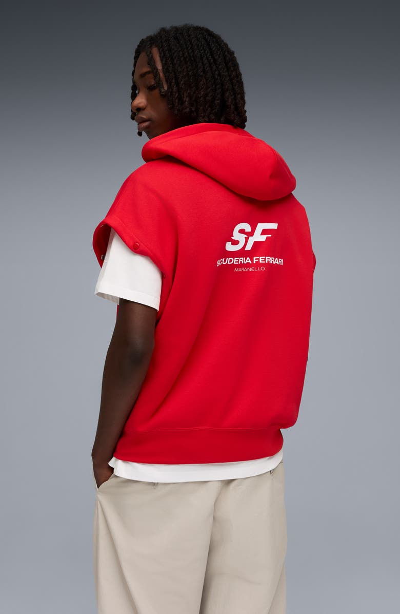 PUMA Ferrari Premium Oversize Zip Hoodie, Alternate, color, Rosso Corsa