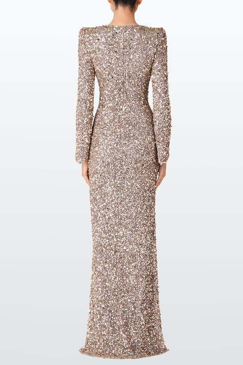 Jenny Packham Marie Maxi Dress In Gray
