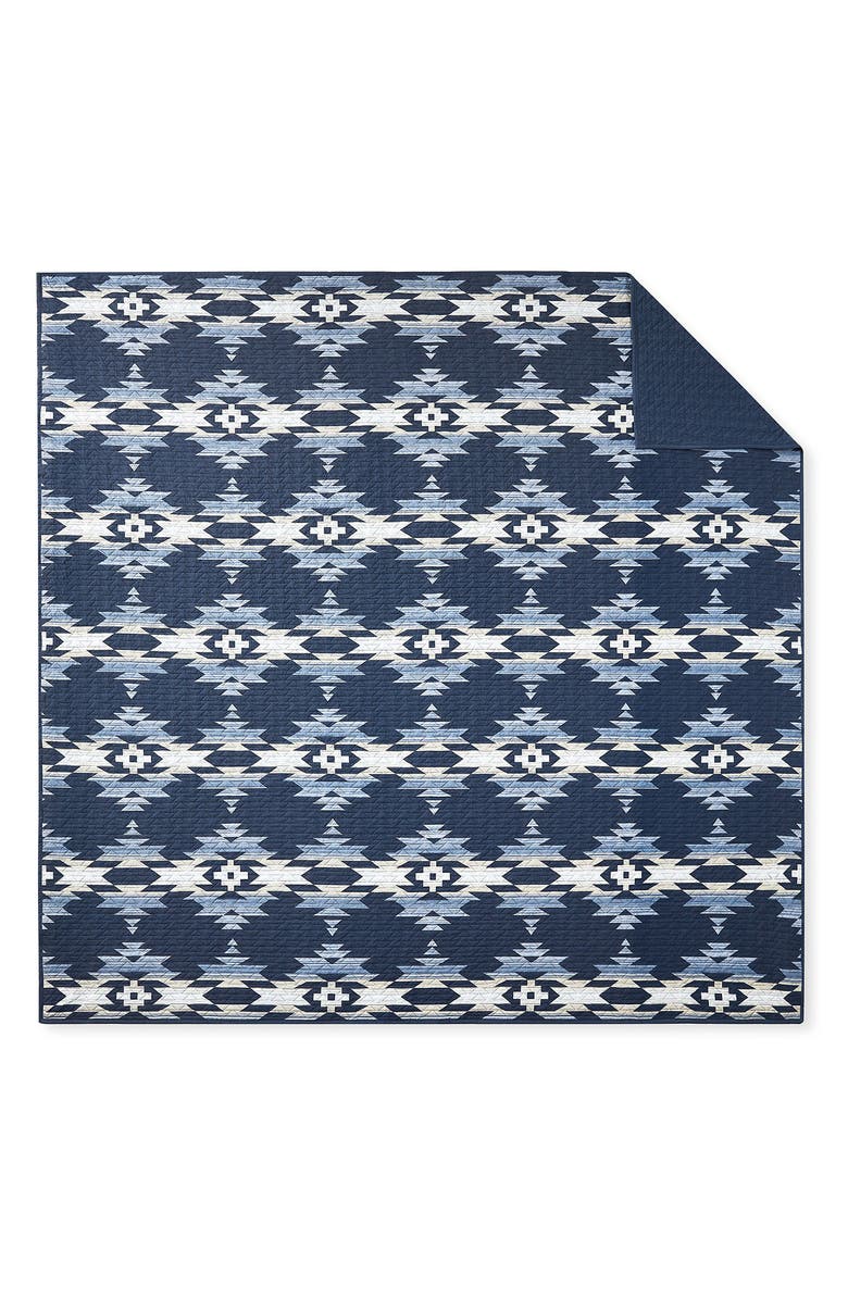 Pendleton Moonlit Mesa Cotton Coverlet & Sham Set, Alternate, color, Navy