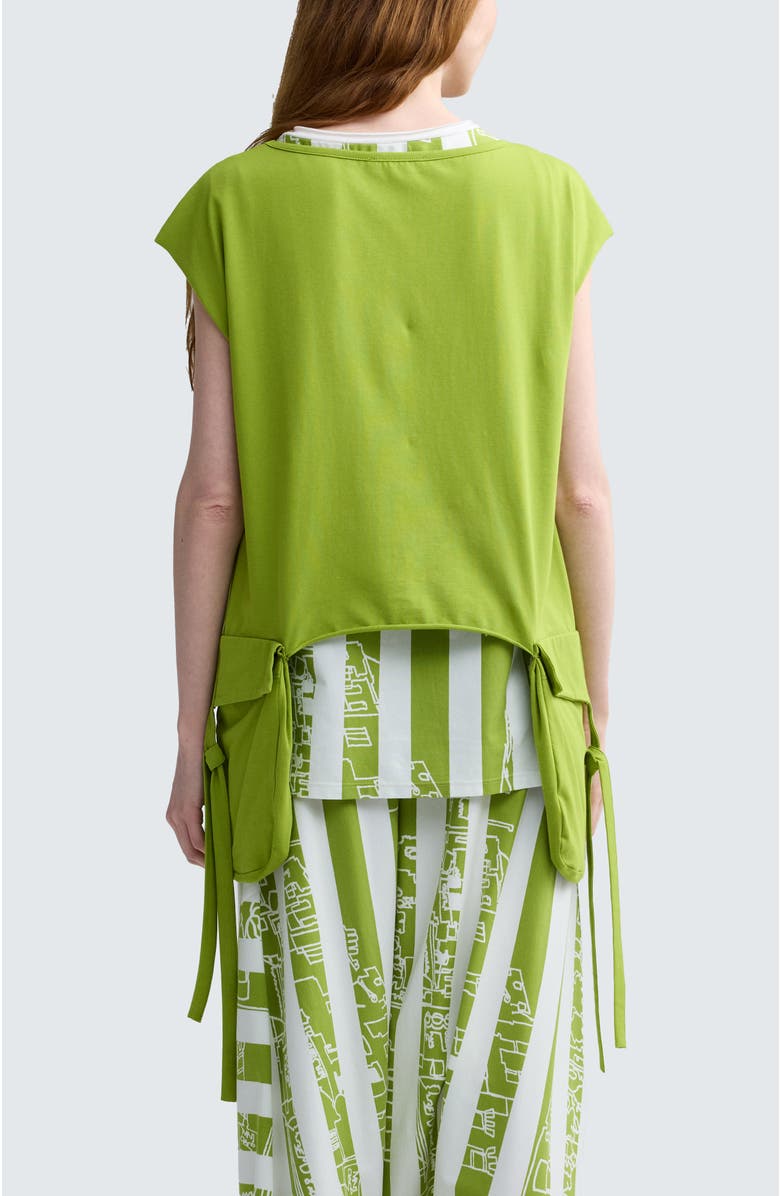 LUUKAA Elodie Boxy Jersey Blouse, Alternate, color, Lime