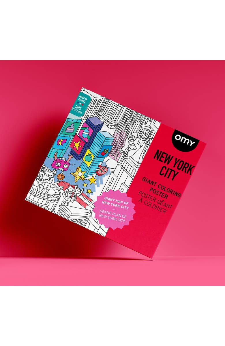 OMY Giant coloring poster NY, Main, color, Red