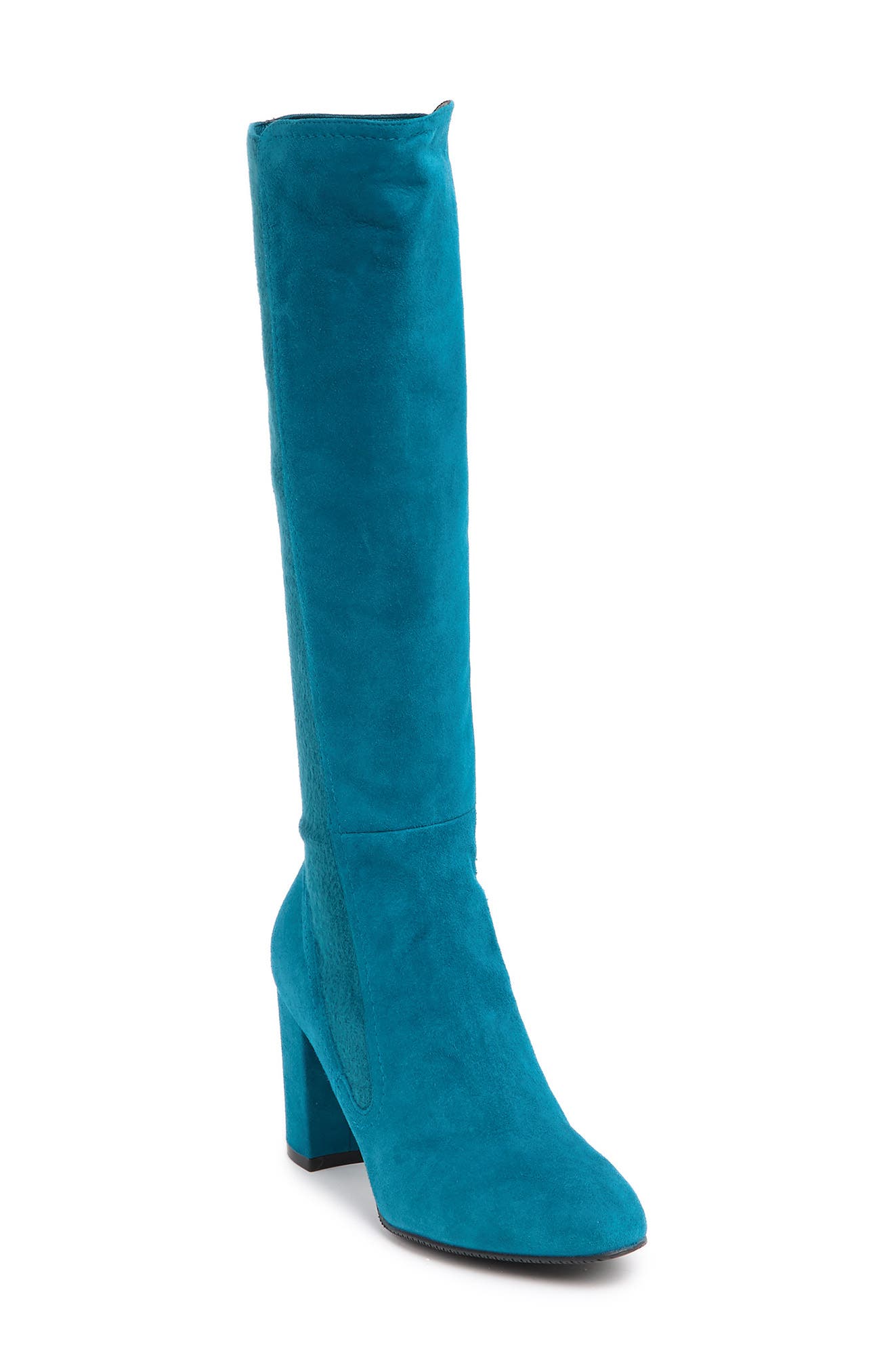 Livia Suede Tall Boot, Main, color, PEACOCK