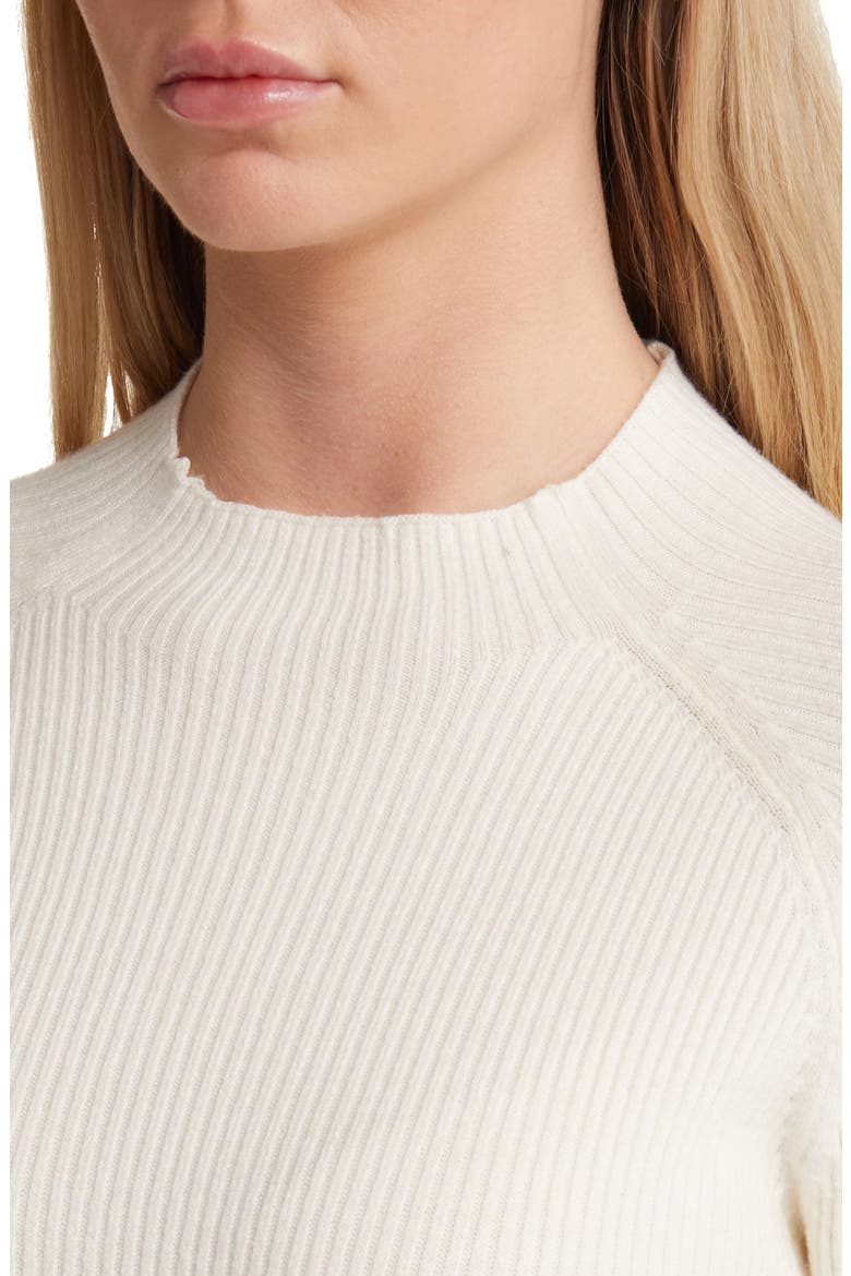 Evie Mock Neck Rib Top, Alternate, color, BIRCH