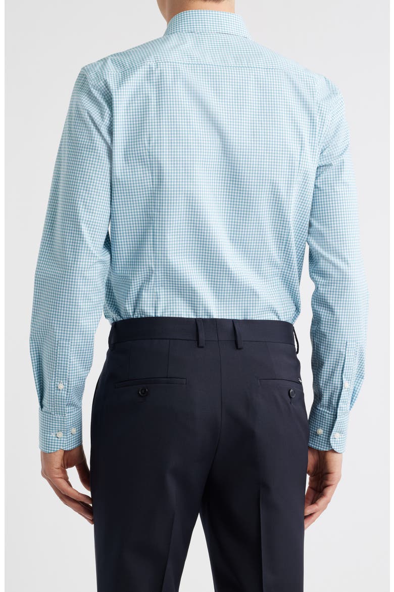 Hank Kent Slim Fit Check Stretch Cotton Dress Shirt, Alternate, color, LIGHT BLUE
