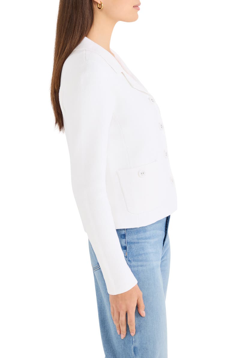 NIC+ZOE Milano Knit Jacket, Alternate, color, Paper White