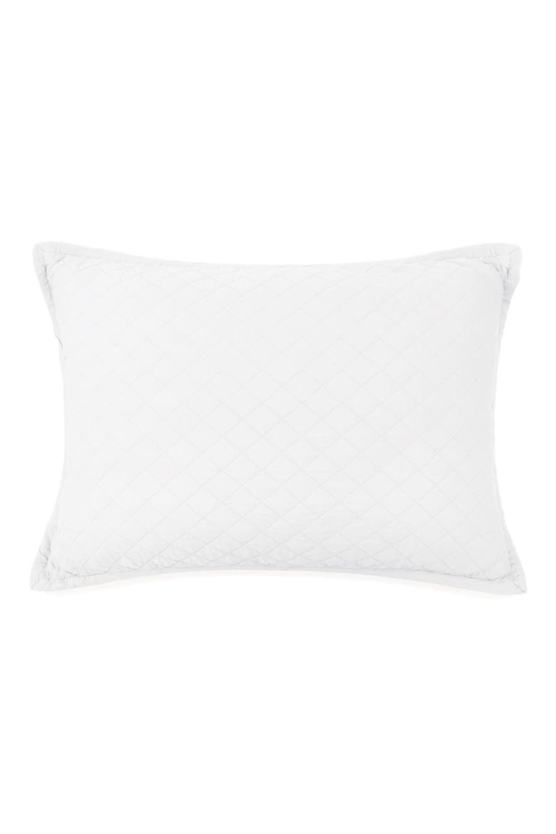 Monaco Pillow Sham, Main, color, WHITE