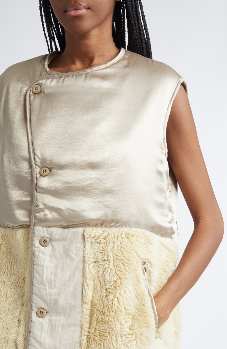 R13 Elongated Mixed Media Liner Vest, Alternate, color,