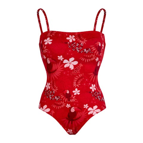 Bustier One-piece Swimsuit Papel de Embrulho