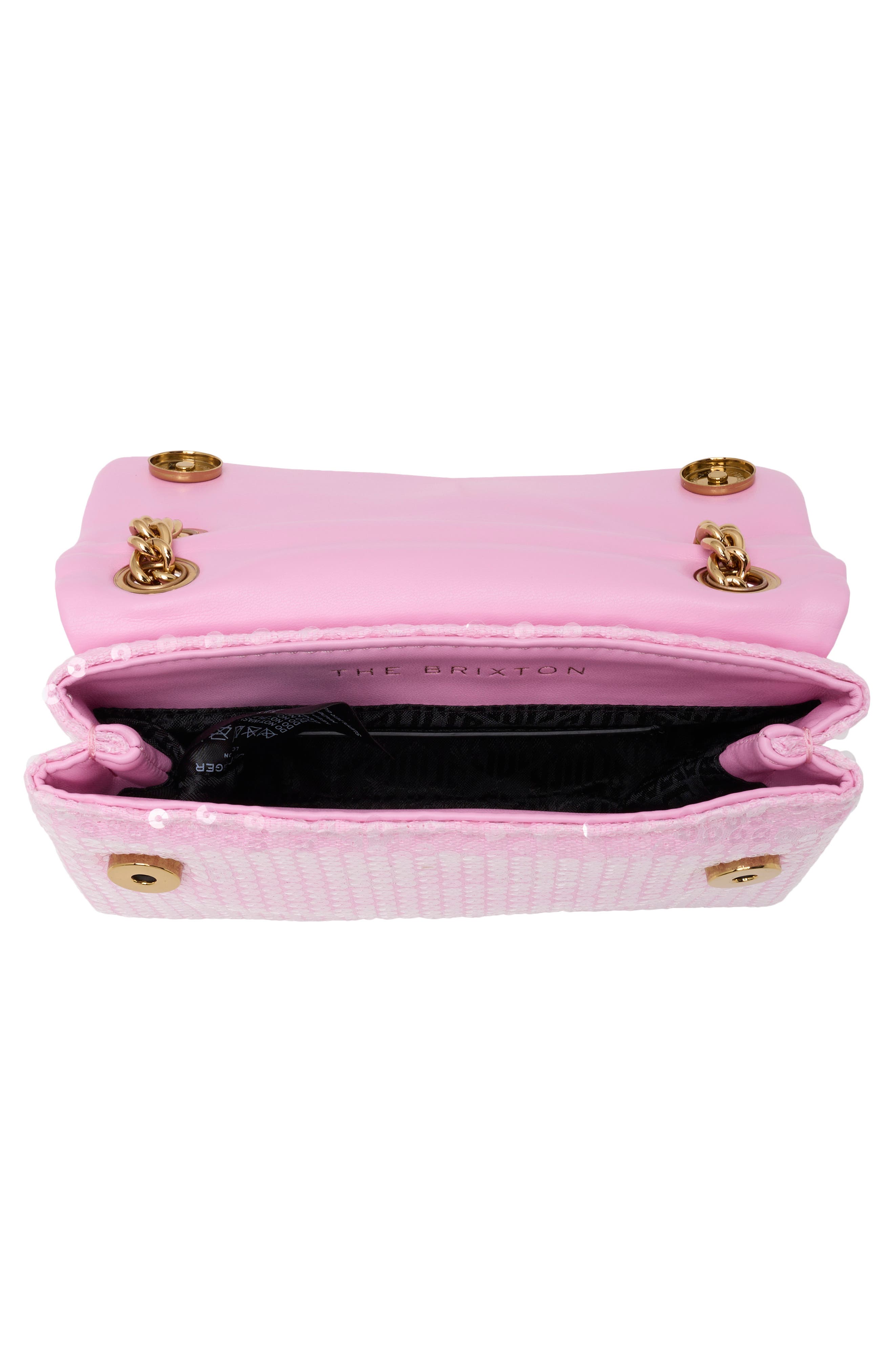 Sequin Mini Brixton Convertible Shoulder Bag, Alternate, color, LIGHT/ PASTEL PINK