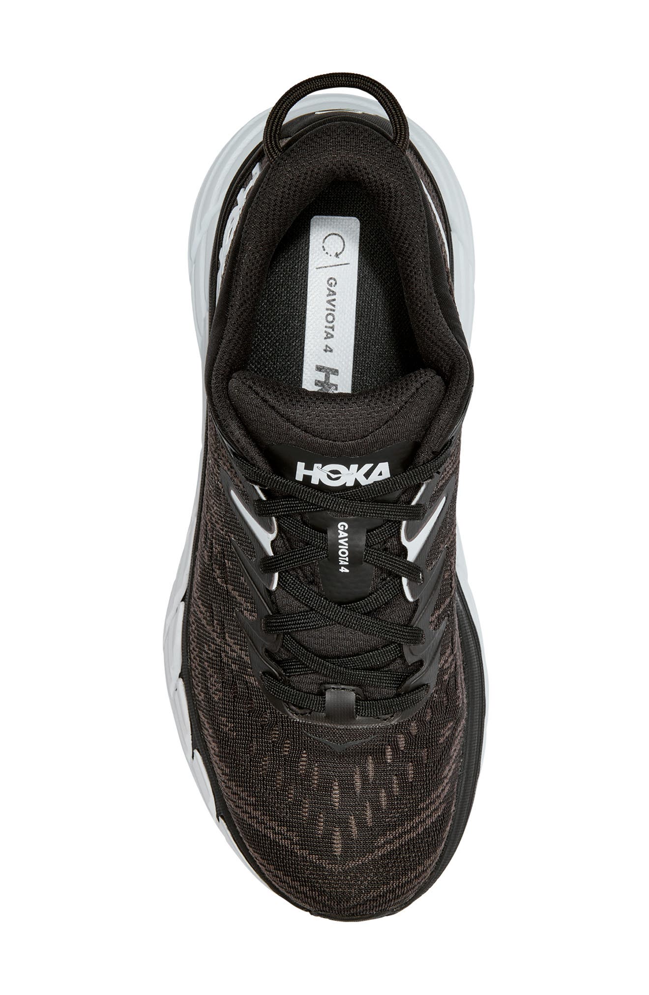 HOKA Gaviota 4 Running Shoe, Alternate, color, Black / White
