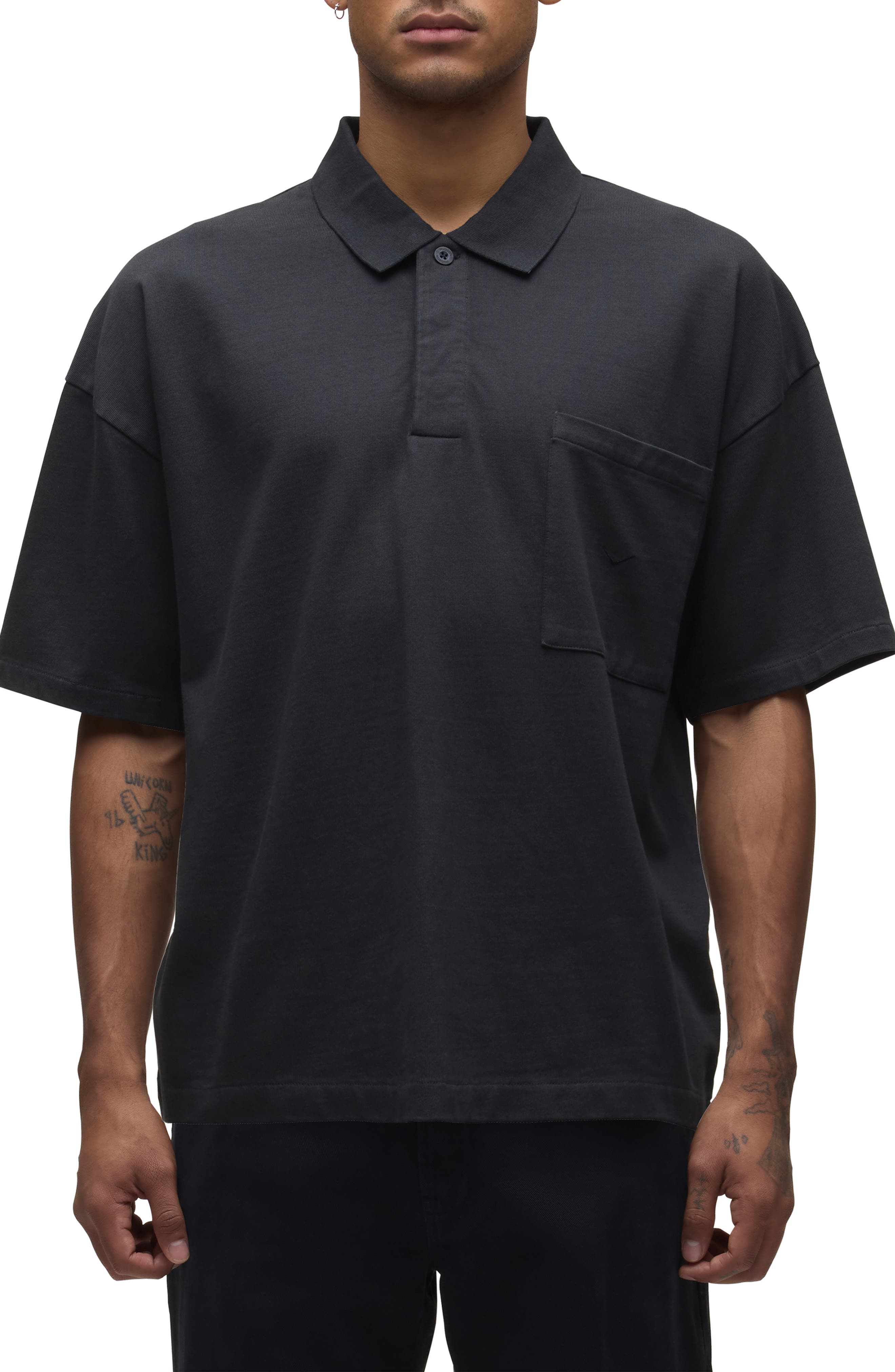 Hudson Jeans Heavyweight Cotton Pocket Polo