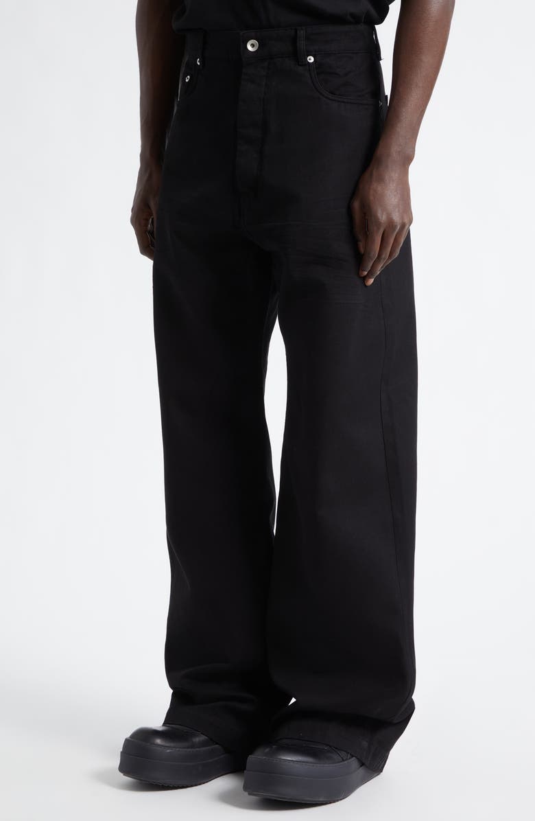 Rick Owens DRKSHDW Geth Five-Pocket Wide Leg Jeans, Alternate, color, Black