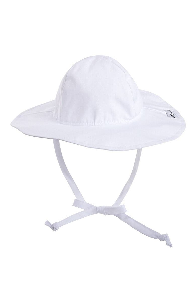 Flap Happy Baby/Toddler UPF 50+ UV Blocking Wide Brim Floppy Sun Hat, Main, color, White