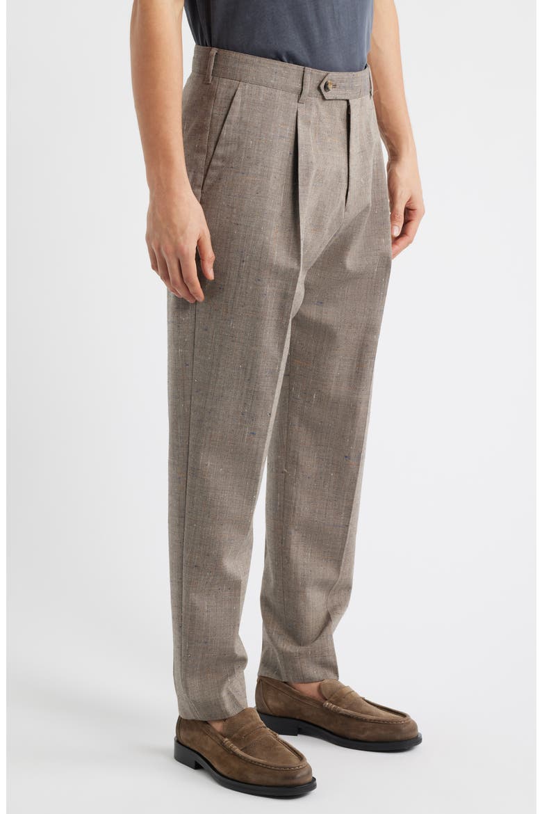 Pleated Wool Blend Dress Pants, Alternate, color, BEIGE