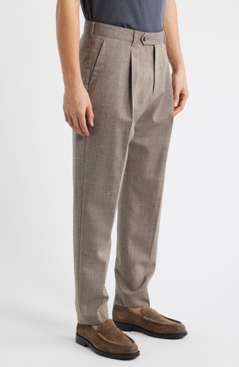 Paul Smith Pleated Wool Blend Dress Pants, Alternate, color, Beige