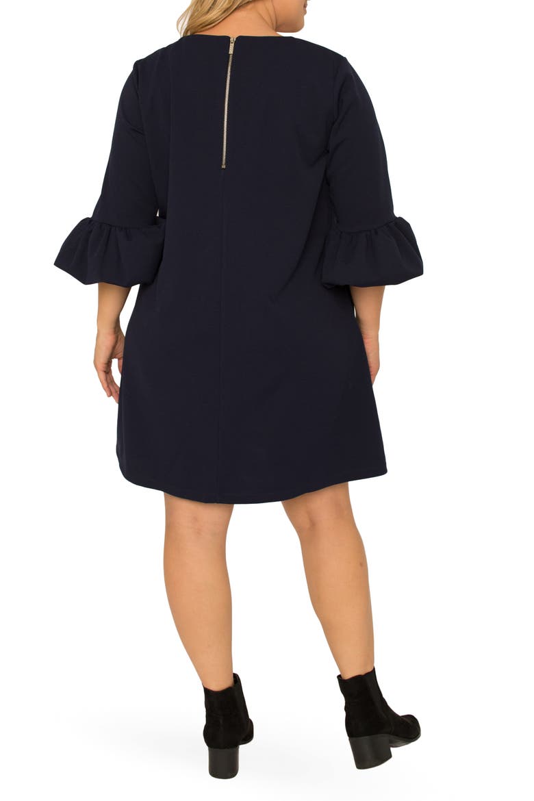 Stella Crepe Knit Dress, Alternate, color, NAVY